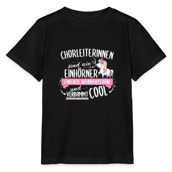 Chorleiter Chorleiterin Chor Einhorn Spruch - Stanley/Stella Kinder T-Shirt MINI CREATOR  - Schwarz - Vorne - Mikhail (115cm)