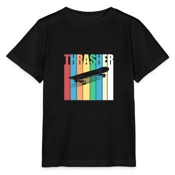Trasher, Skateboarding, Skateboard, Skater - Stanley/Stella Kinder T-Shirt MINI CREATOR  - Schwarz - Vorne - Mikhail (115cm)