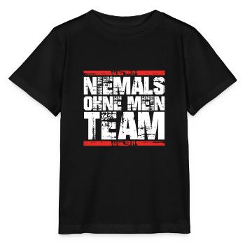 niemals ohne mein team - Stanley/Stella Kinder T-Shirt MINI CREATOR  - Schwarz - Vorne - Mikhail (115cm)