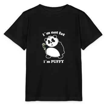 Je ne suis pas gros panda - T-shirt bio MINI CREATOR Stanley/Stella Enfant - noir - Devant - Mikhail (115cm)