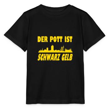 Der Pott ist schwarz gelb Dortmund sykline - Stanley/Stella Kinder T-Shirt MINI CREATOR  - Schwarz - Vorne - Mikhail (115cm)