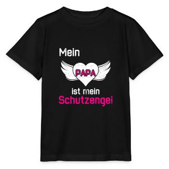 Mein Papa Ist Mein Schutzengel - Stanley/Stella Kinder T-Shirt MINI CREATOR  - Schwarz - Vorne - Mikhail (115cm)