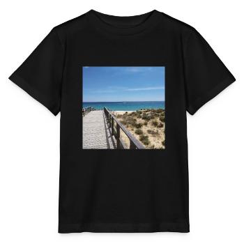 L'océan Atlantique en Algarve - T-shirt bio MINI CREATOR Stanley/Stella Enfant - noir - Devant - Mikhail (115cm)
