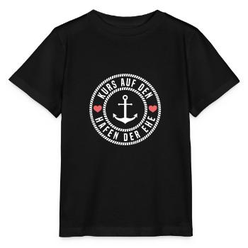 Kurs auf den Hafen der Ehe - Stanley/Stella Kinder T-Shirt MINI CREATOR  - Schwarz - Vorne - Mikhail (115cm)