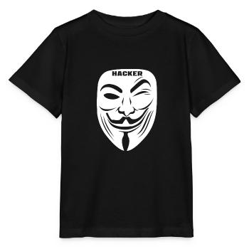 Hacker hacker anonymous geek gift - Stanley/Stella MINI CREATOR Kids’ T-Shirt - black - Front - Mikhail (115cm)