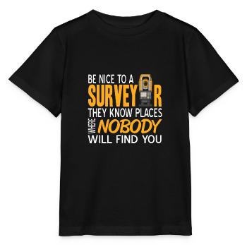 land surveyor - Stanley/Stella MINI CREATOR Kids’ T-Shirt - black - Front - Mikhail (115cm)