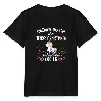 Tenorhorn Blasinstrument Tenorhornist Spruch - Stanley/Stella Kinder T-Shirt MINI CREATOR  - Schwarz - Vorne - Mikhail (115cm)