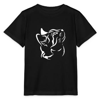 tête de chat - T-shirt bio MINI CREATOR Stanley/Stella Enfant - noir - Devant - Mikhail (115cm)