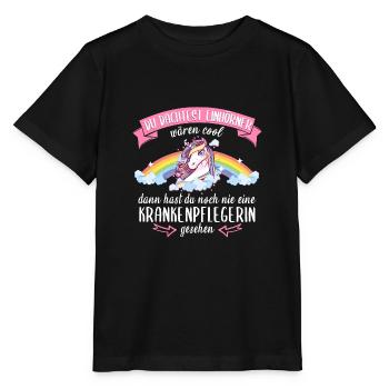 Krankenpflegerin Krankenschwester Pflegerin Spruch - Stanley/Stella Kinder T-Shirt MINI CREATOR  - Schwarz - Vorne - Mikhail (115cm)