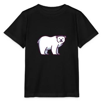 Ours polaire - T-shirt bio MINI CREATOR Stanley/Stella Enfant - noir - Devant - Mikhail (115cm)