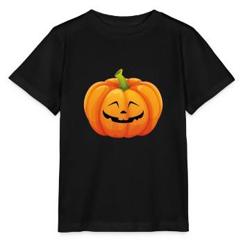Kürbis Halloweenkostüm - Ich bin ein Kürbis - Stanley/Stella Kinder T-Shirt MINI CREATOR  - Schwarz - Vorne - Mikhail (115cm)