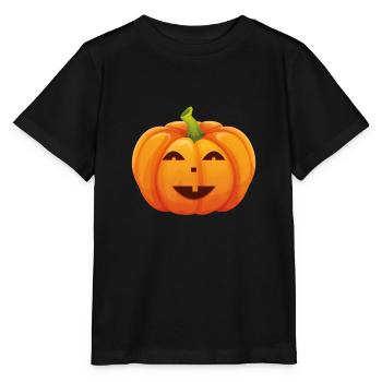 Kürbis Halloweenkostüm - Ich bin ein Kürbis - Stanley/Stella Kinder T-Shirt MINI CREATOR  - Schwarz - Vorne - Mikhail (115cm)