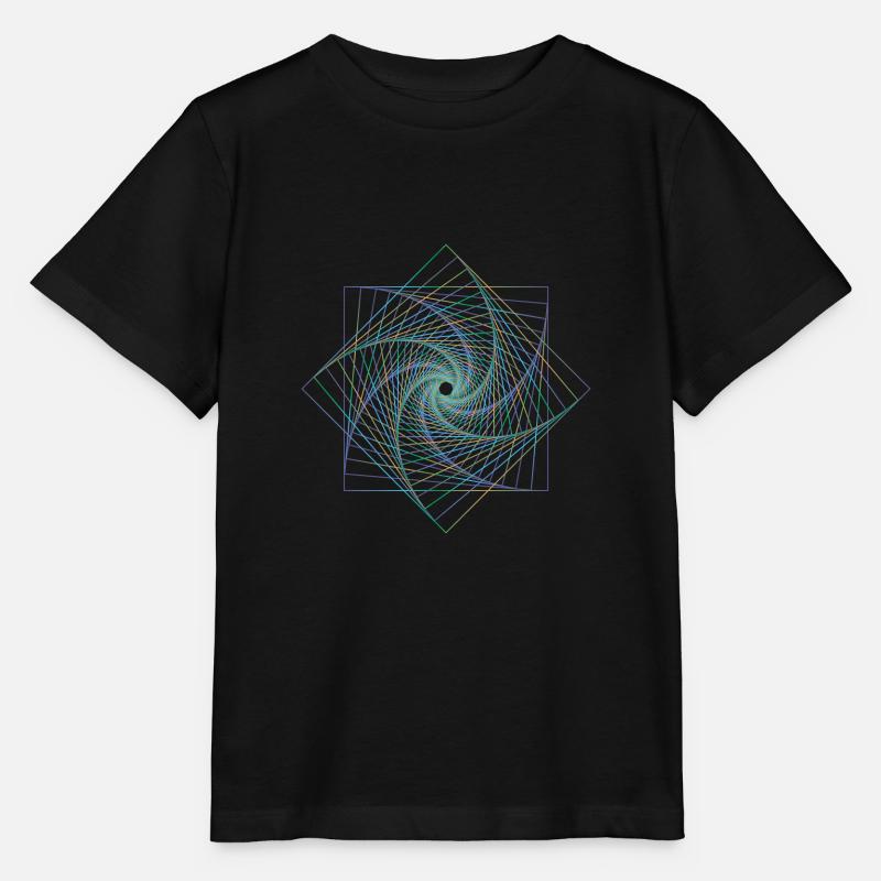 Sacred geometry spiral - Stanley/Stella MINI CREATOR Kids’ T-Shirt - black