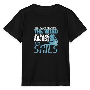 Sailboat - Stanley/Stella MINI CREATOR Kids’ T-Shirt - black - Front - Mikhail (115cm)