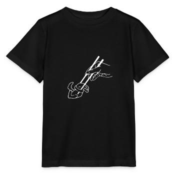 Rabbit Chopsticks - Stanley/Stella MINI CREATOR Kids’ T-Shirt - black - Front - Mikhail (115cm)