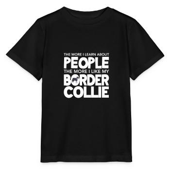 Border Collie - Stanley/Stella Kinder T-Shirt MINI CREATOR  - Schwarz - Vorne - Mikhail (115cm)
