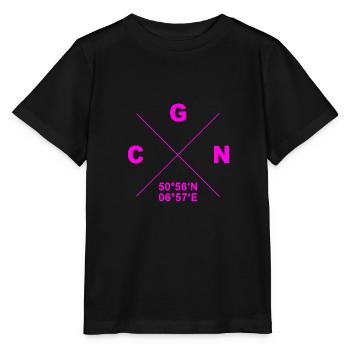 CGN domicile ville coordonnées cadeau cathédrale ville - T-shirt bio MINI CREATOR Stanley/Stella Enfant - noir - Devant - Mikhail (115cm)