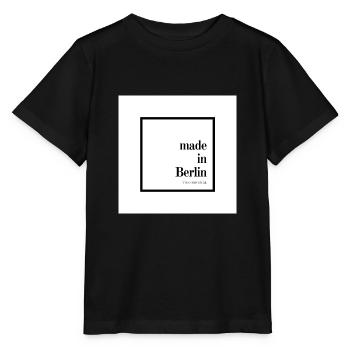 Idée cadeau pour le lieu de naissance Made in Berlin - T-shirt bio MINI CREATOR Stanley/Stella Enfant - noir - Devant - Mikhail (115cm)