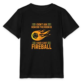 Boule de feu cadeau nerd disant blague - T-shirt bio MINI CREATOR Stanley/Stella Enfant - noir - Devant - Mikhail (115cm)