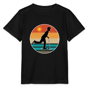Scooter scooter vintage - T-shirt bio MINI CREATOR Stanley/Stella Enfant - noir - Devant - Mikhail (115cm)