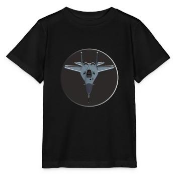 Fighter plane - Stanley/Stella MINI CREATOR Kids’ T-Shirt - black - Front - Mikhail (115cm)