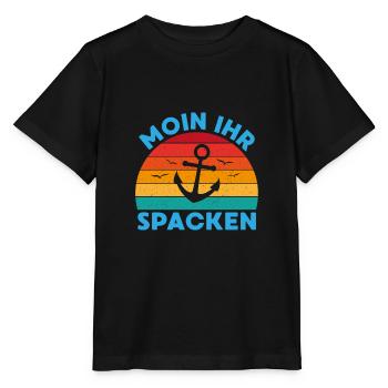Moin son emballage ancre de la mer du Nord Renard lac cadeau - T-shirt bio MINI CREATOR Stanley/Stella Enfant - noir - Devant - Mikhail (115cm)