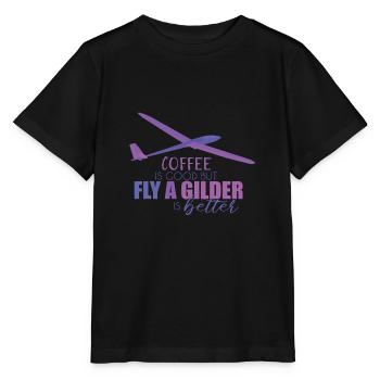 Gliding gliders - Stanley/Stella MINI CREATOR Kids’ T-Shirt - black - Front - Mikhail (115cm)