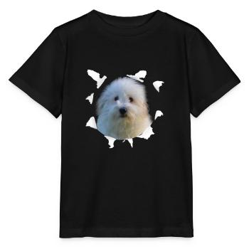 Coton de Tulear - Chien Coton de Tulear - T-shirt bio MINI CREATOR Stanley/Stella Enfant - noir - Devant - Mikhail (115cm)