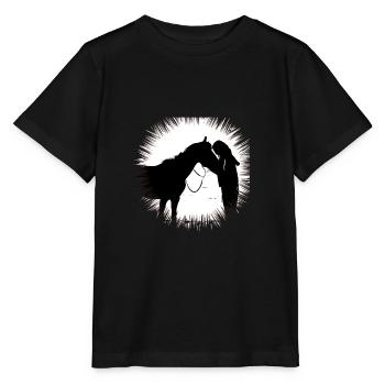 Cheval - T-shirt bio MINI CREATOR Stanley/Stella Enfant - noir - Devant - Mikhail (115cm)