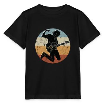Basse | Basse E-Basse | Basse-Guitare Design - T-shirt bio MINI CREATOR Stanley/Stella Enfant - noir - Devant - Mikhail (115cm)