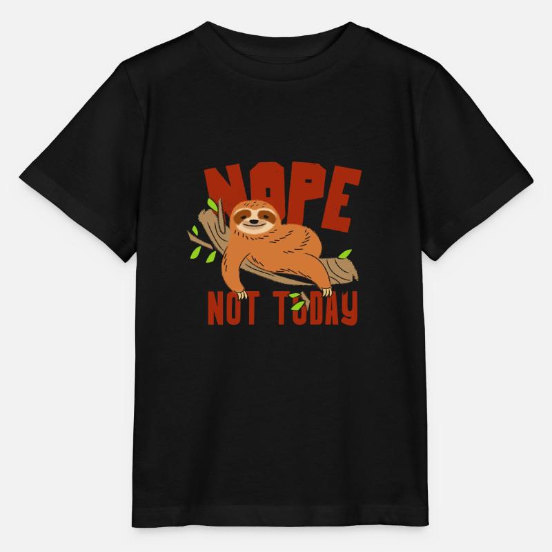 Faultier lustig - Nope nicht heute - Stanley/Stella Kinder T-Shirt MINI CREATOR  - Schwarz