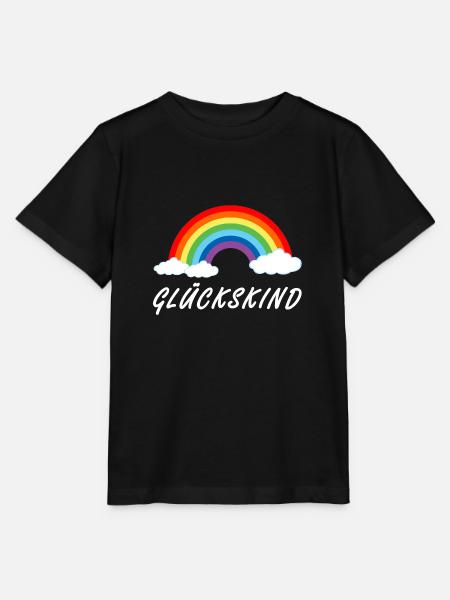 Glückskind | Regenbogen Glück Kind - Stanley/Stella Kinder T-Shirt MINI CREATOR - Schwarz