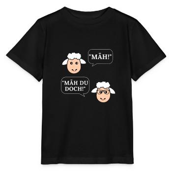 Lustige Unterhaltung MÄH Schafe Schaf mähen - Stanley/Stella Kinder T-Shirt MINI CREATOR  - Schwarz - Vorne - Mikhail (115cm)