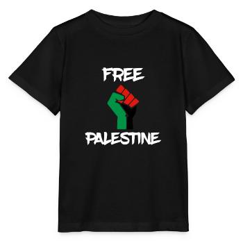 free palestine palestine fist fist - Stanley/Stella MINI CREATOR Kids’ T-Shirt - black - Front - Mikhail (115cm)