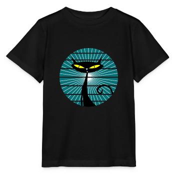 Chat Noir - T-shirt bio MINI CREATOR Stanley/Stella Enfant - noir - Devant - Mikhail (115cm)