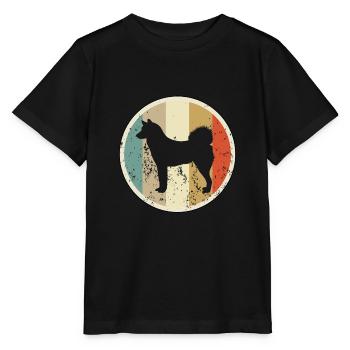 Laika (russische Hunderasse) - Stanley/Stella Kinder T-Shirt MINI CREATOR  - Schwarz - Vorne - Mikhail (115cm)