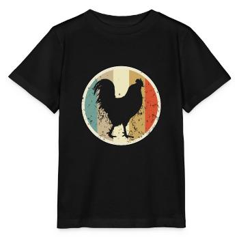 Hahn Gockel Geflügel - Stanley/Stella Kinder T-Shirt MINI CREATOR  - Schwarz - Vorne - Mikhail (115cm)