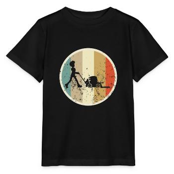 Rasenmähen Mähen Rasenmäher - Stanley/Stella Kinder T-Shirt MINI CREATOR  - Schwarz - Vorne - Mikhail (115cm)