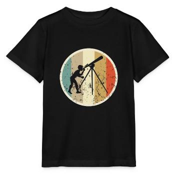 Astronom Teleskop Astronomie - Stanley/Stella Kinder T-Shirt MINI CREATOR  - Schwarz - Vorne - Mikhail (115cm)