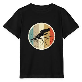 Skispringen Skispringer Skisprung - Stanley/Stella Kinder T-Shirt MINI CREATOR  - Schwarz - Vorne - Mikhail (115cm)