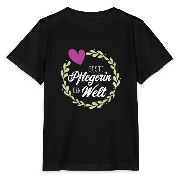 Beste Pflegerin - Danke an Pflegepersonal Geschenk - Stanley/Stella Kinder T-Shirt MINI CREATOR  - Schwarz - Vorne - Mikhail (115cm)