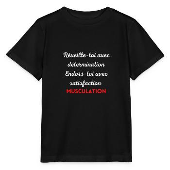Reveille toi avec determination - T-shirt bio MINI CREATOR Stanley/Stella Enfant - noir - Devant - Mikhail (115cm)