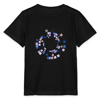 Abstract Minimal Circle - Stanley/Stella Kinder T-Shirt MINI CREATOR  - Schwarz - Vorne - Mikhail (115cm)