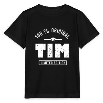 Tim original personalisiertes Geschenk Vorname tim - Stanley/Stella Kinder T-Shirt MINI CREATOR  - Schwarz - Vorne - Mikhail (115cm)