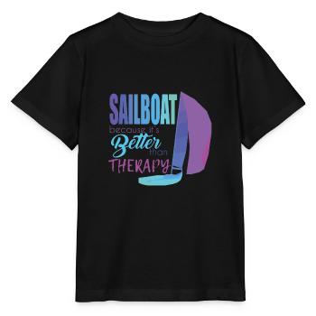Sailboat - Stanley/Stella MINI CREATOR Kids’ T-Shirt - black - Front - Mikhail (115cm)