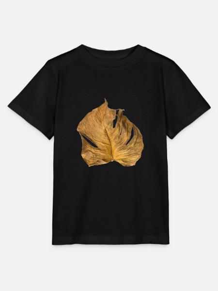 Monstera Blatt getrocknet - Stanley/Stella Kinder T-Shirt MINI CREATOR - Schwarz