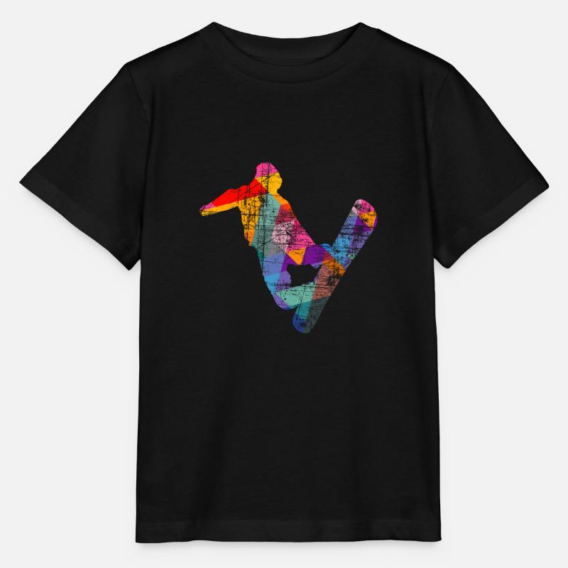 Snowboard Snowboarder - Stanley/Stella Kinder T-Shirt MINI CREATOR - Schwarz