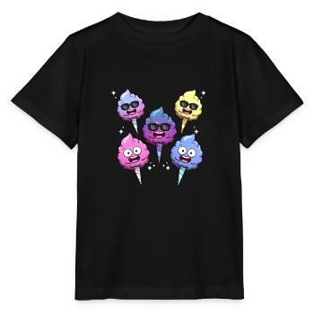 Cute Cotton Candy - Stanley/Stella MINI CREATOR Kids’ T-Shirt - black - Front - Mikhail (115cm)