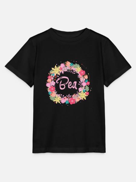 Bea,blumen,blumenkranz,floral,illustration - Stanley/Stella Kinder T-Shirt MINI CREATOR  - Schwarz