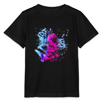 art, graffiti, peinture, coloré, œuvre d’art, art - T-shirt bio MINI CREATOR Stanley/Stella Enfant - noir - Devant - Mikhail (115cm)